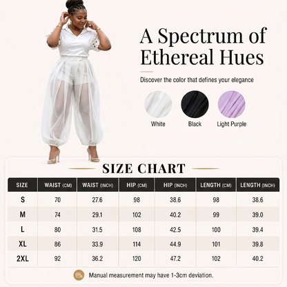 Pantalon lanterne à empiècements en maille pour femmes