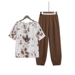 👗 50% DE RÉDUCTION 🌸 Ensemble imprimé décontracté – Haut & pantalon assortis, coupe légère – Parfait pour l’été, les voyages ou un look bohème chic – confortable et tendance ✨🌿