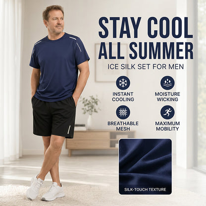 Ensemble t-shirt et short à séchage rapide pour homme