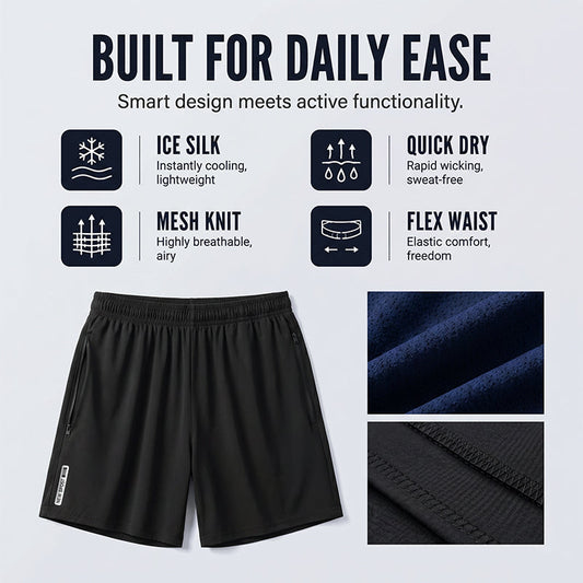 Ensemble t-shirt et short à séchage rapide pour homme