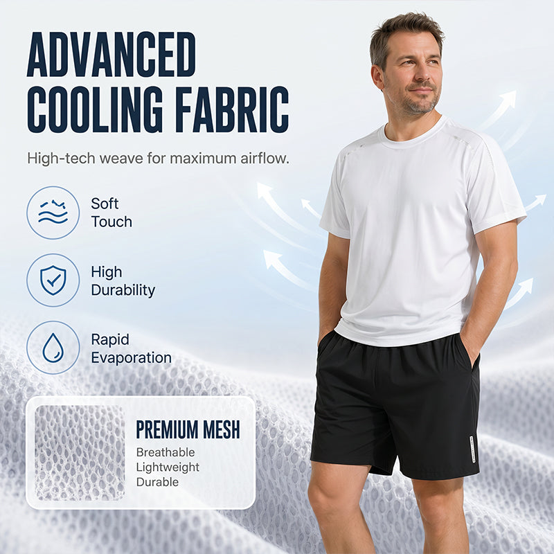 Ensemble t-shirt et short à séchage rapide pour homme