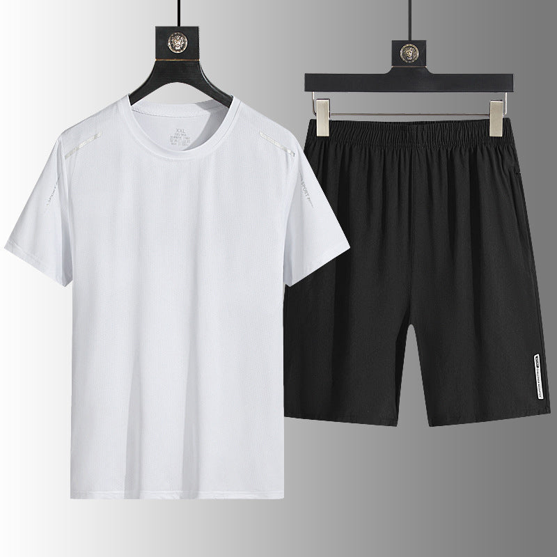 Ensemble t-shirt et short à séchage rapide pour homme