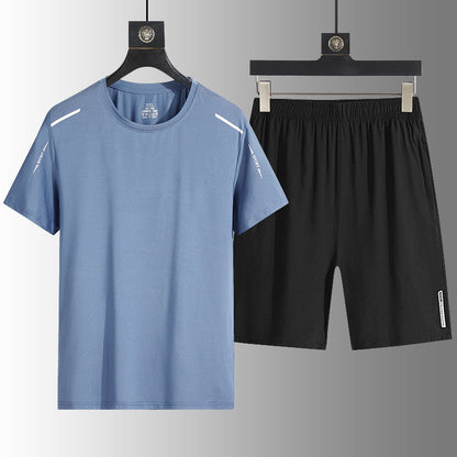 Ensemble t-shirt et short à séchage rapide pour homme