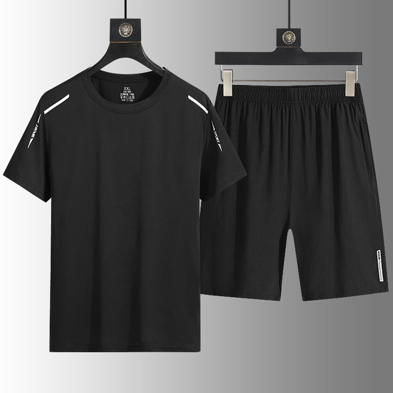 Ensemble t-shirt et short à séchage rapide pour homme