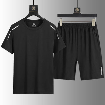 Ensemble t-shirt et short à séchage rapide pour homme