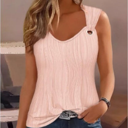 Débardeur d'été unie, coupe ample, pour femme