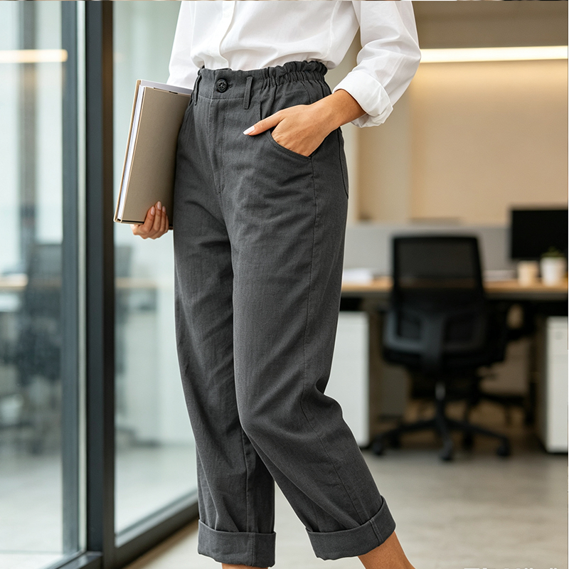 🔥New Arrivals & Special Offers-Women's Relaxed High-Waist Pants with Pockets