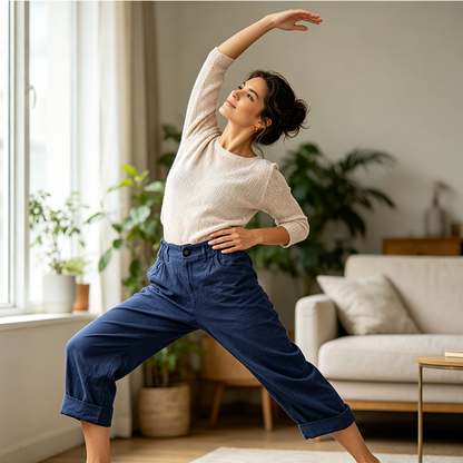 🔥New Arrivals & Special Offers-Women's Relaxed High-Waist Pants with Pockets