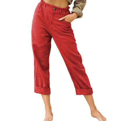 🔥New Arrivals & Special Offers-Women's Relaxed High-Waist Pants with Pockets