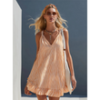 🔥-50%👗 Robe Femme Sans Manches 🌿 Robe décontractée rayée sans manches, col en V et volants pour l'été