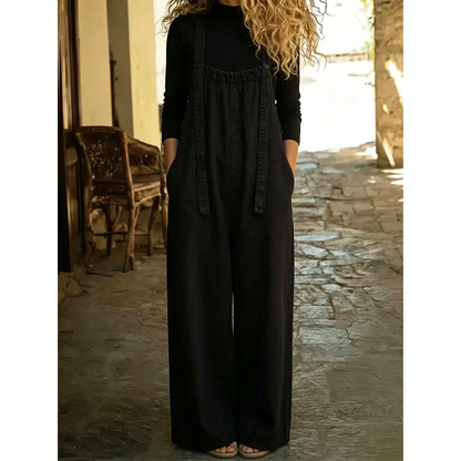 🔥-50%👖 Salopette Femme Style Jean Coupe Ample – Bretelles Réglables et Poches🤍 coupe fluide et confortable|Livraison gratuite