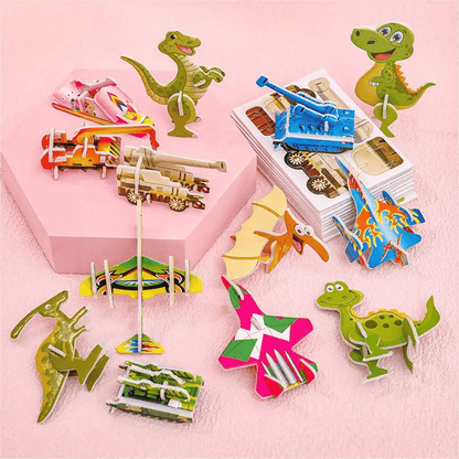 Puzzle 3D éducatif de dessins animés