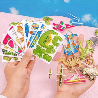 Puzzle 3D éducatif de dessins animés