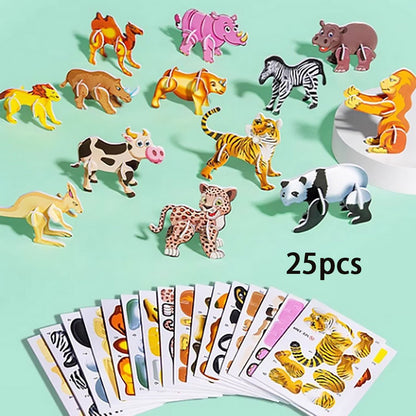 Puzzle 3D éducatif de dessins animés