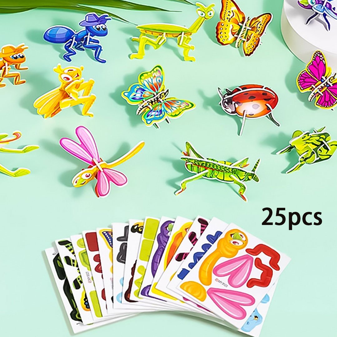 Puzzle 3D éducatif de dessins animés