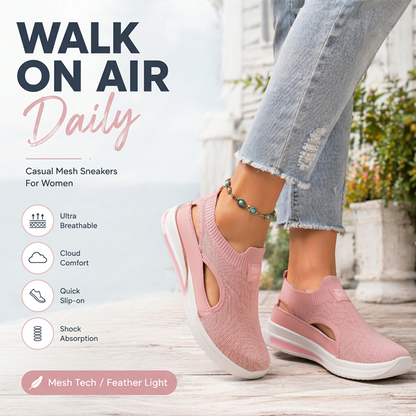 🔥-58%👟 Chaussures de Marche Femme Slip-On Été – Tissu Maille Aéré et Semelle Amortissante