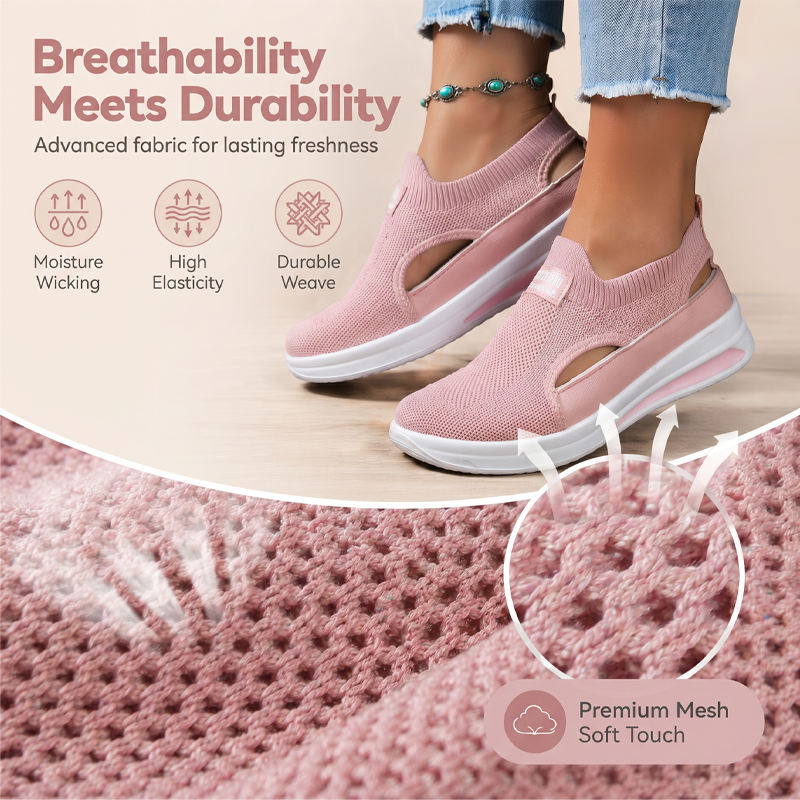 🔥-58%👟 Chaussures de Marche Femme Slip-On Été – Tissu Maille Aéré et Semelle Amortissante