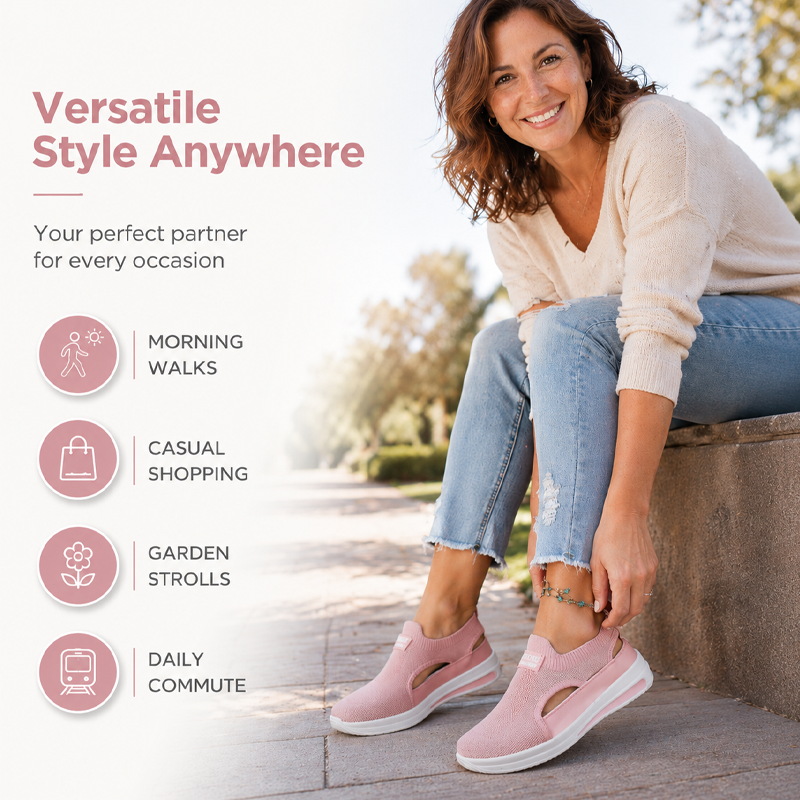 🔥-58%👟 Chaussures de Marche Femme Slip-On Été – Tissu Maille Aéré et Semelle Amortissante
