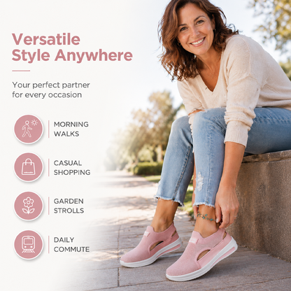 🔥-58%👟 Chaussures de Marche Femme Slip-On Été – Tissu Maille Aéré et Semelle Amortissante