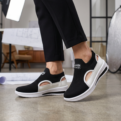 🔥-58%👟 Chaussures de Marche Femme Slip-On Été – Tissu Maille Aéré et Semelle Amortissante