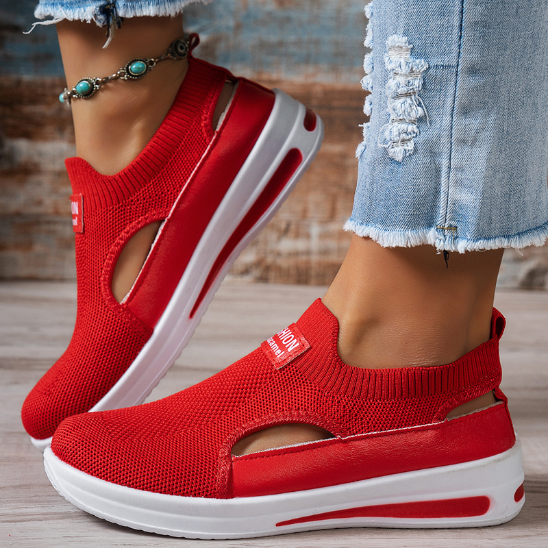 🔥-58%👟 Chaussures de Marche Femme Slip-On Été – Tissu Maille Aéré et Semelle Amortissante