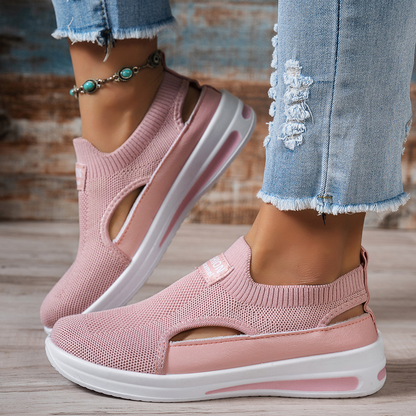 🔥-58%👟 Chaussures de Marche Femme Slip-On Été – Tissu Maille Aéré et Semelle Amortissante