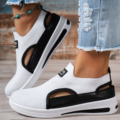 🔥-58%👟 Chaussures de Marche Femme Slip-On Été – Tissu Maille Aéré et Semelle Amortissante