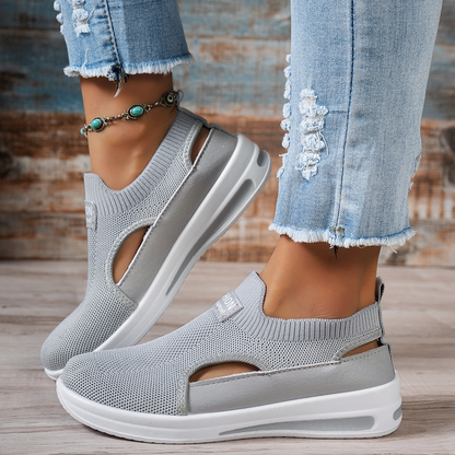 🔥-58%👟 Chaussures de Marche Femme Slip-On Été – Tissu Maille Aéré et Semelle Amortissante