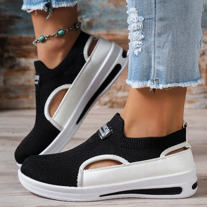 🔥-58%👟 Chaussures de Marche Femme Slip-On Été – Tissu Maille Aéré et Semelle Amortissante