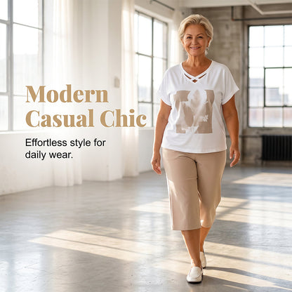 🎉 Soldes 2026 — Plus de 46 000 vendus ! 👗 Ensemble 2 Pièces Décontracté Col V & Pantalon Court – Chic Moderne 🌸