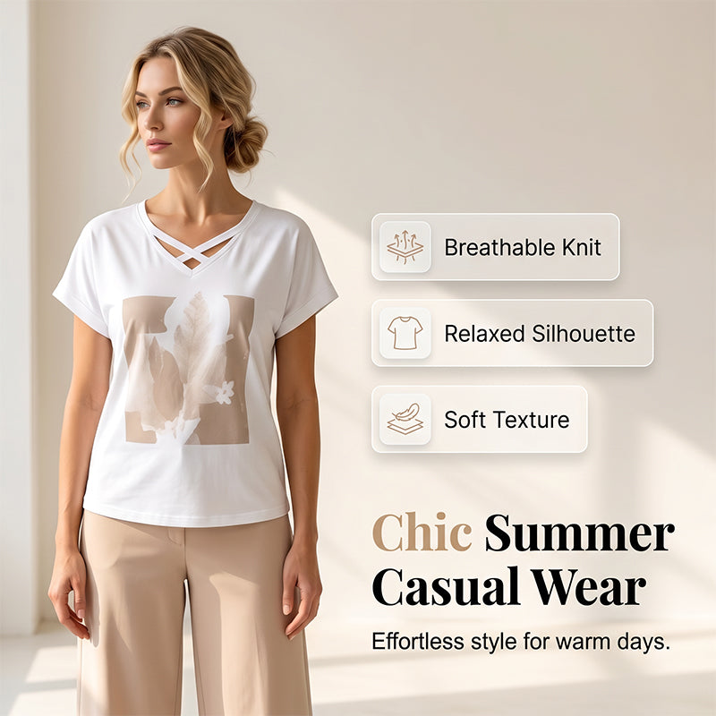 🎉 Soldes 2026 — Plus de 46 000 vendus ! 👗 Ensemble 2 Pièces Décontracté Col V & Pantalon Court – Chic Moderne 🌸