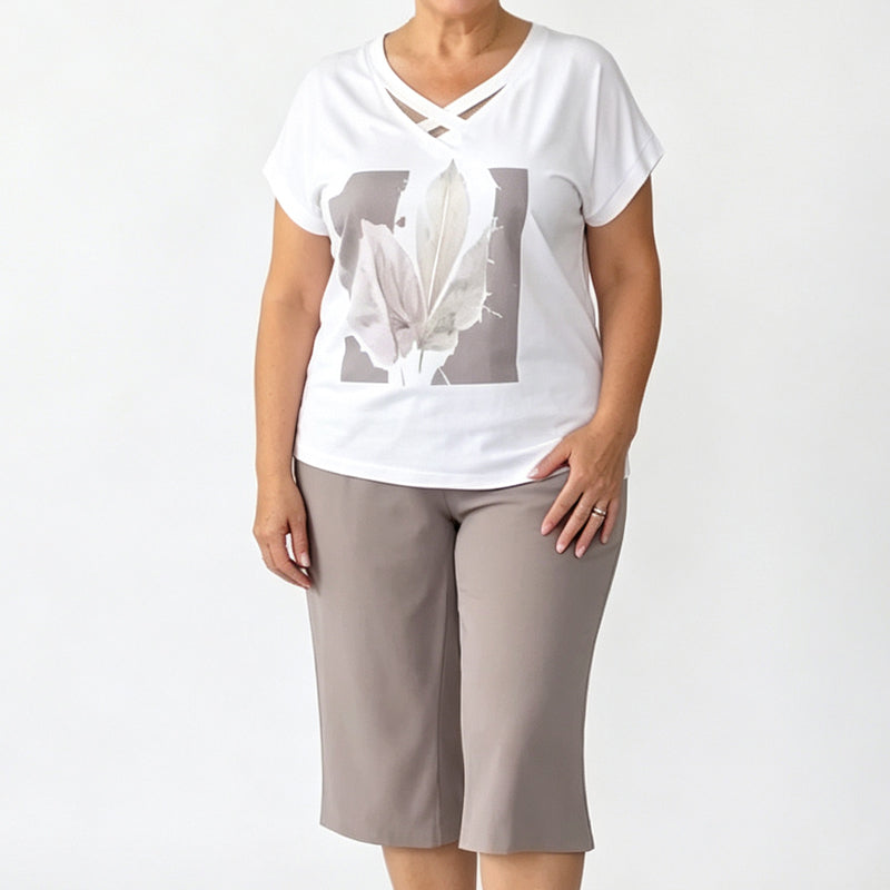 🎉 Soldes 2026 — Plus de 46 000 vendus ! 👗 Ensemble 2 Pièces Décontracté Col V & Pantalon Court – Chic Moderne 🌸