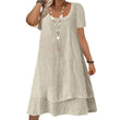 Robe décontractée à manches courtes et coupe ample pour femme