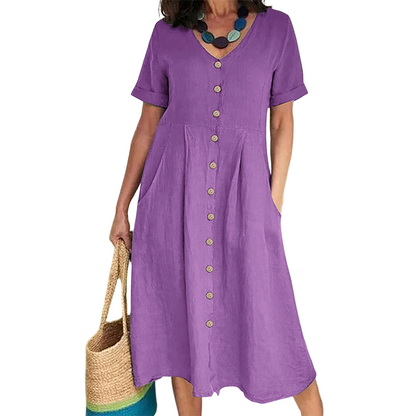 🎉 OFFRE LIMITÉE : 50 % DE RÉDUCTION ! 💕 Robe midi fluide d'été