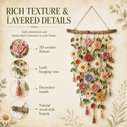🌷 -40% aujourd’hui seulement ! Fleur murale crochetée artisanale – Votre intérieur mérite cette touche bohème⏳ Offre termine à minuit !
