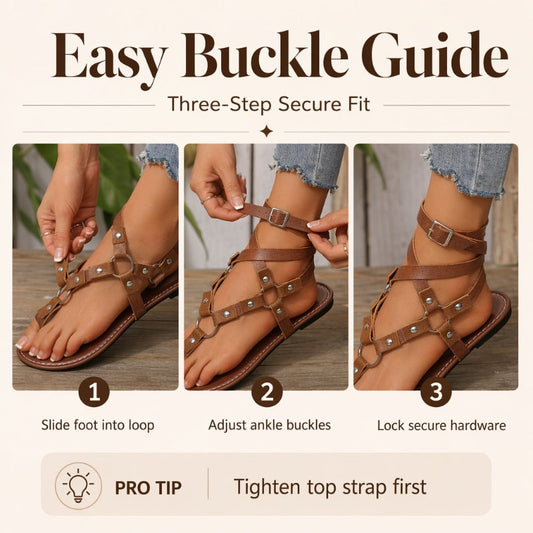 ❄️👡 Sandales plates à brides pour femmes, style gladiateur, avec rivets et bride à la cheville et entre-doigts, chaussures de plage