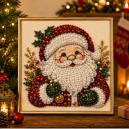 🎄🎅 Kit de peinture de Noël à perles et strass, loisir créatif pour enfants et adultes, décoration festive brillante pour les fêtes ✨