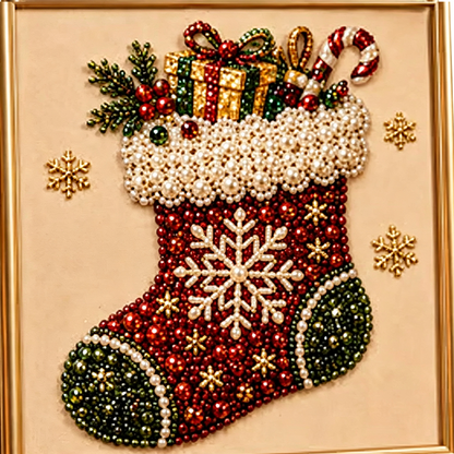 🎄🎅 Kit de peinture de Noël à perles et strass, loisir créatif pour enfants et adultes, décoration festive brillante pour les fêtes ✨
