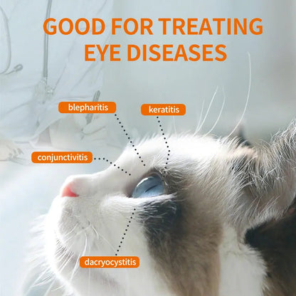 🐱🐶 Nettoyant et gouttes pour les yeux des animaux de compagnie – Formule douce au pH équilibré, sans danger pour les chiens et les chats
