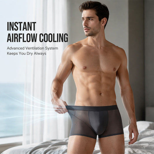 🧊🔥 OFFRE LIMITÉE : 52 % DE RÉDUCTION ! Boxers ultra-fins rafraîchissants pour hommes – Tissu léger 0,45 mm, micro-pores respirants et poche confort 3D