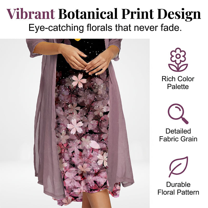 Ensemble de robe à fleurs flatteur