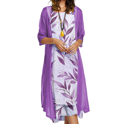Ensemble de robe à fleurs flatteur