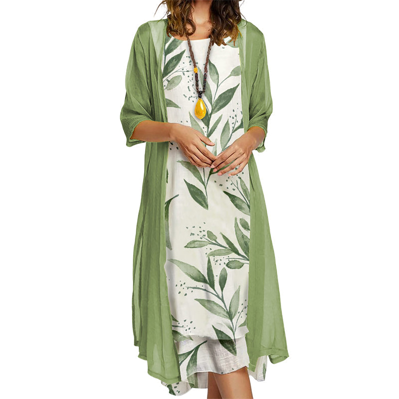 Ensemble de robe à fleurs flatteur