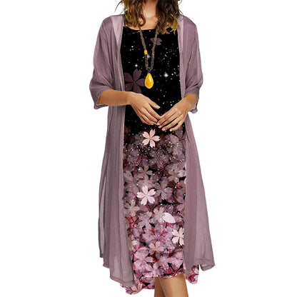 Ensemble de robe à fleurs flatteur