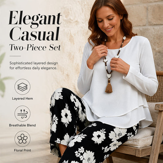 ⌛Offre à durée limitée - Ensemble deux pièces décontracté pour femme : haut et pantalon
