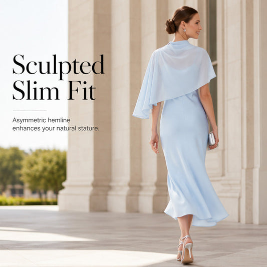 Ensemble deux pièces élégant pour femme avec cape