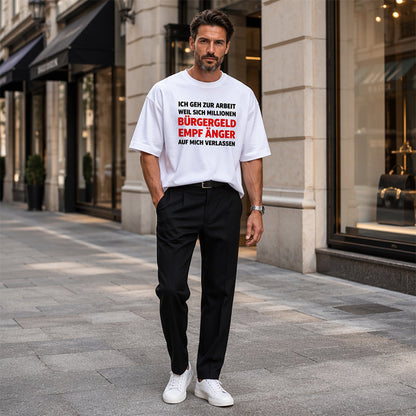 👕 50 % DE RÉDUCTION ! 😄 T-shirt homme décontracté à col rond avec un slogan amusant – Coton doux, imprimé original et coupe confortable – Parfait pour les journées détente et la bonne humeur ✨