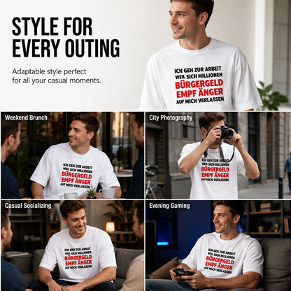 👕 50 % DE RÉDUCTION ! 😄 T-shirt homme décontracté à col rond avec un slogan amusant – Coton doux, imprimé original et coupe confortable – Parfait pour les journées détente et la bonne humeur ✨