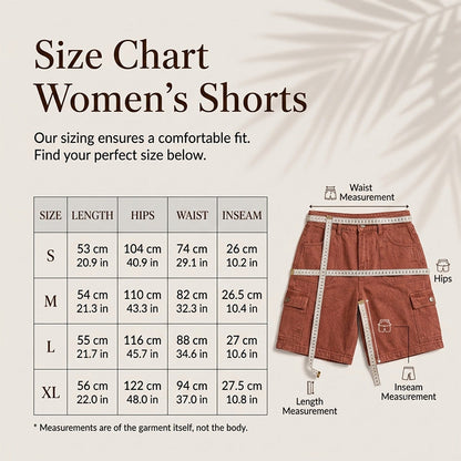 Short cargo en jean coupe ample pour femme