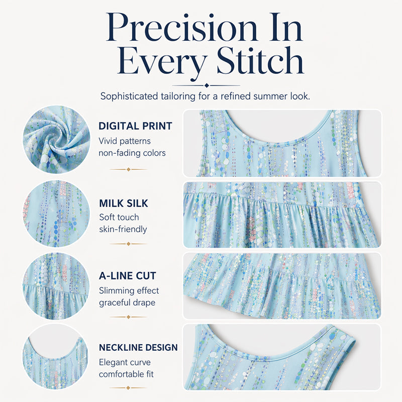 🌷 Robe midi à volants et imprimé délicat, qui respire la douceur et l'élégance 🤍 Robe fluide sans bretelles à volants, idéale pour créer un look polyvalent au quotidien